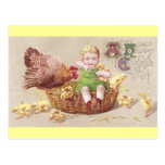 Gallina enfadada y tarjeta de pascua traviesa del  postal
