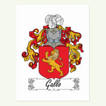 Gallo Family Crest Postcard