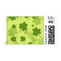 GALLONS GREEN CLOVERS PATTERN BACKGROUNDS LAYERED POSTAGE STAMPS