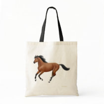 Galloping Bay Horse Bag by twopurringcats Galloping Bay Horse Bag