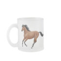 Galloping Bay Horse Frosted Mug