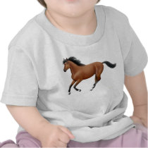 Galloping Bay Horse Infant T-Shirt by twopurringcats Galloping Bay Horse Infant T-Shirt