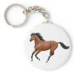 Galloping Bay Horse Keychain