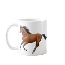 Galloping Bay Horse Mug