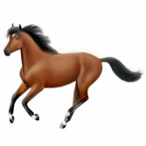 Galloping Bay Horse Ornament photo sculptures by twopurringcats Galloping Bay Horse Ornament photo sculptures