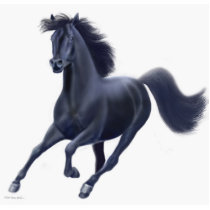 Galloping Black Thoroughbred Holiday Ornament photo sculptures by twopurringcats Galloping Black Thoroughbred Holiday Ornament photo sculptures