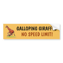Galloping Giraffes Template bumper stickers