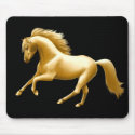 Galloping Golden Horse Mousepad by twopurringcats Galloping Golden Horse Mousepad