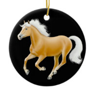 Galloping Haflinger Horse Ornament