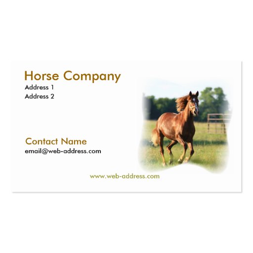 Galloping Horse Business Card (front side)