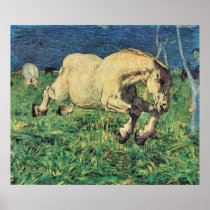 Galloping Horse by Giovanni Segantini Poster