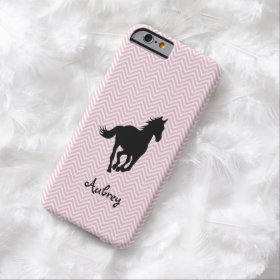 Galloping Horse on Zigzag Personalized Barely There iPhone 6 Case