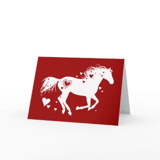 Galloping Horse Valentine's Day Card card