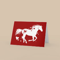 Galloping Horse Valentine's Day Card
