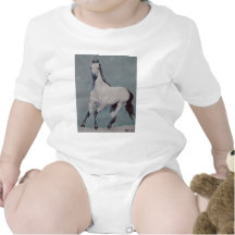 Galloping Horse Watercolor Baby Creeper