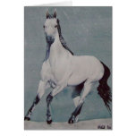 Galloping Horse Watercolor Greeting Card