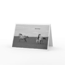 Galloping Horses in Pasture Greeting Card by WheatgrassDesigns Galloping Horses in Pasture Greeting Card