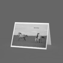Galloping Horses in Pasture Greeting Card by WheatgrassDesigns Galloping Horses in Pasture Greeting Card