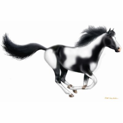 Galloping Paint Horse Holiday Ornament Photo Sculptures by twopurringcats
