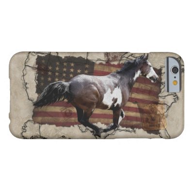 Galloping Pinto Paint USA Pony Express Horse Barely There iPhone 6 Case