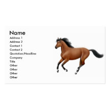 Galloping Thoroughbred Business Card