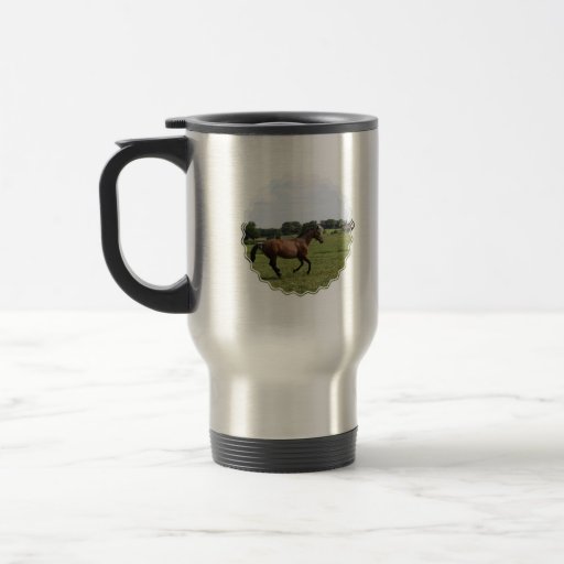 Galloping Thoroughbred  Travel Mug