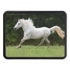 Galloping White Horse Tow Hitch Cover