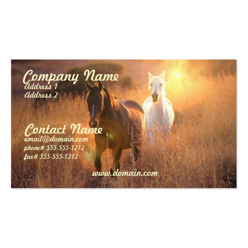 Galloping Wild Horses Business Card