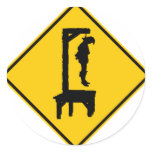 Gallows Ahead Highway Sign Sticker