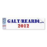 Galt/Rearden President 2012 bumper stickers