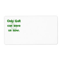 Galt Save Us Personalized Shipping Label