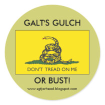 GALT'S GULCH OR BUST stickers by sgtjarhead GALT'S GULCH OR BUST stickers