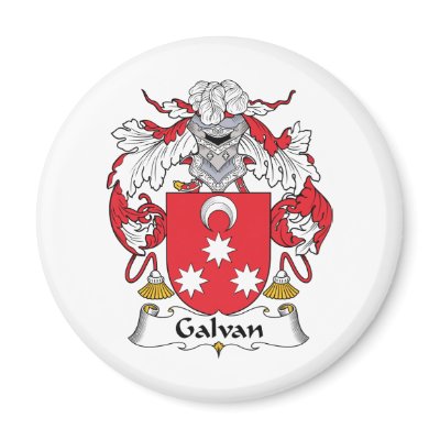 Galvan Family Crest Refrigerator Magnet by coatsofarms
