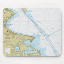 Galveston Bay Houston Ship Channel Chart Mouse Pad mousepads