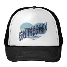 Galveston Ocean View Trucker Hats