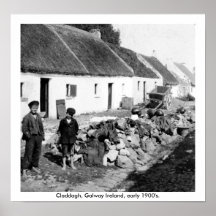 Galway Ireland - Claddagh village early 1900's Posters