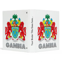 Gambia Coat of Arms 3 Ring Binder