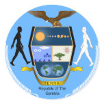 Gambia Coat of arms GM Round Sticker