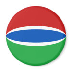 Gambia Fisheye Flag Magnet