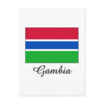 Gambia Flag Design postcards