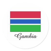 Gambia Flag Design Sticker