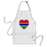 Gambia Flag Heart aprons