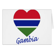 Gambia Flag Heart cards by Vexillophile Gambia Flag Heart cards