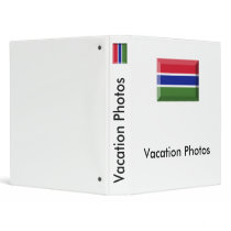 Gambia Flag Jewel 3 Ring Binder