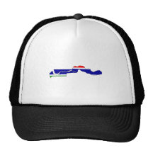 Gambia Flag Map full size Hats