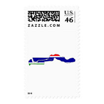 Gambia flag map postage by FlagStore Gambia flag map postage