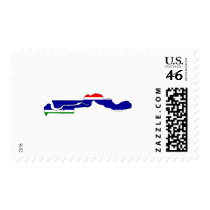Gambia flag map postage by FlagStore Gambia flag map postage