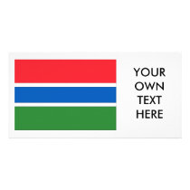 Gambia Flag Photo Card Template