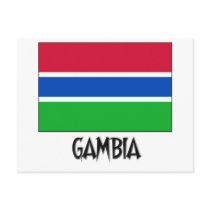 Gambia Flag postcards