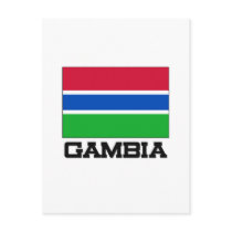 Gambia Flag postcards